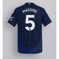 Camisa de Futebol Manchester United Harry Maguire #5 Equipamento Secundário 2024-25 Manga Curta